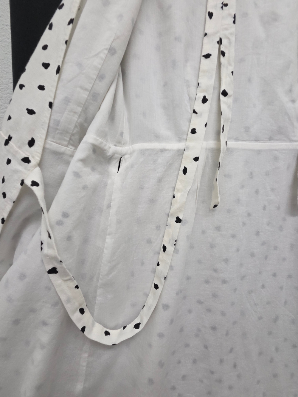 Banana Republic White Sleeveless Polka Dot Wrap Camisole Dress - Picture 13 of 14
